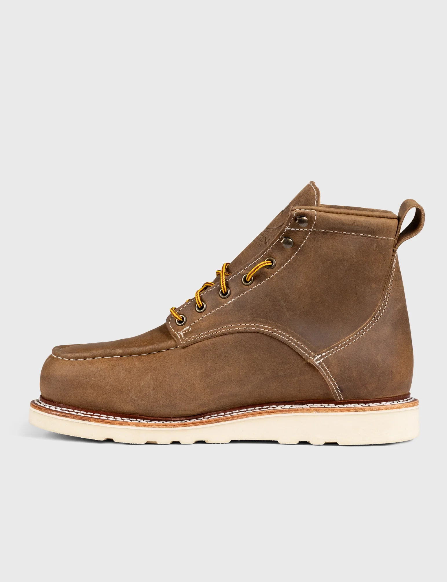 MAINE MOC STEEL TOE BOOT 6" - NATURAL WEDGE SOLE - Image 13