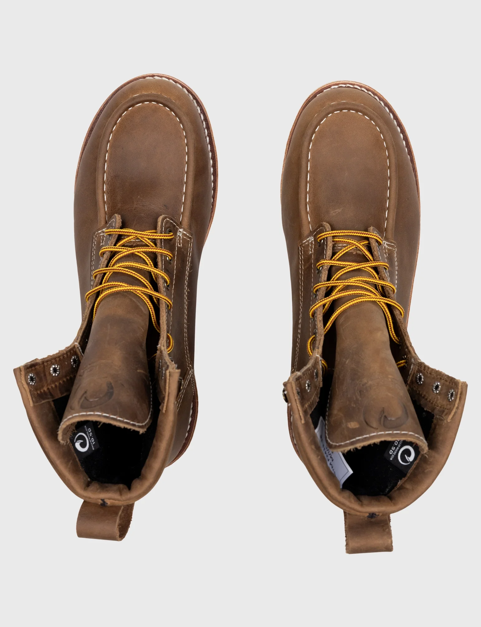 MAINE MOC STEEL TOE BOOT 8" - NATURAL WEDGE SOLE - Image 14