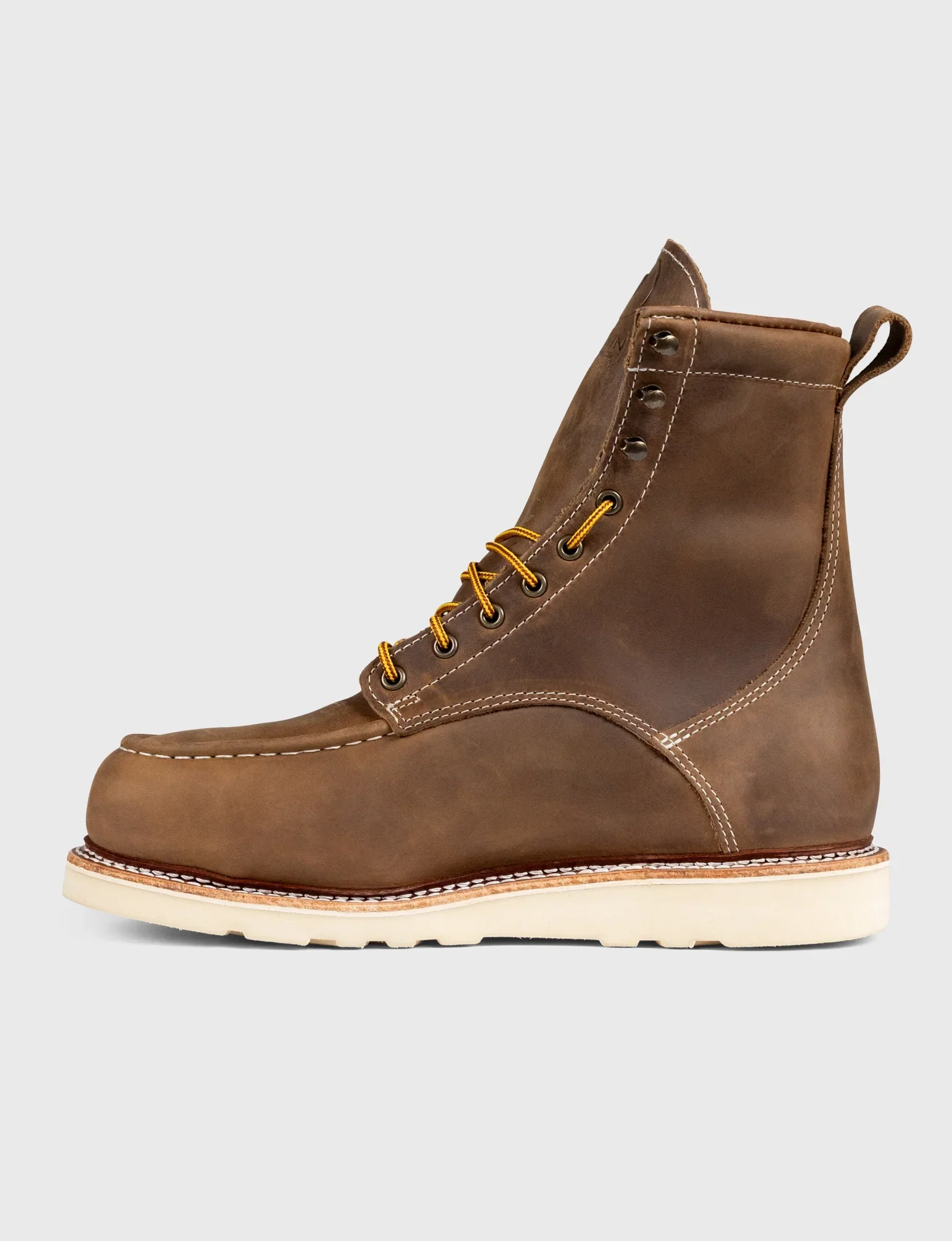 MAINE MOC STEEL TOE BOOT 8" - NATURAL WEDGE SOLE - GRADED QUALITY - Image 13